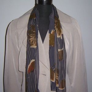 Long like new trench coat- includes scarf!
